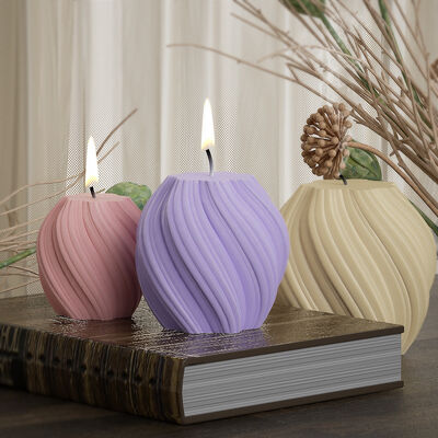 DIY Irregular Geometry Wave Rotating Dropping Mold Abstract Art Column Candle Silicone Mold