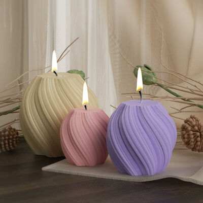 DIY Irregular Geometry Wave Rotating Dropping Mold Abstract Art Column Candle Silicone Mold
