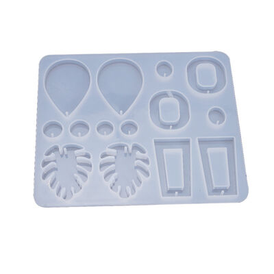 DIY crystal drop glue mold earrings pendant jewelry earrings multiple styles full board mirror silicone mold