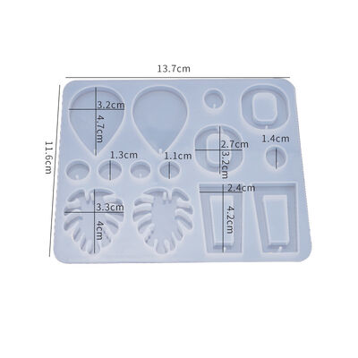 DIY crystal drop glue mold earrings pendant jewelry earrings multiple styles full board mirror silicone mold