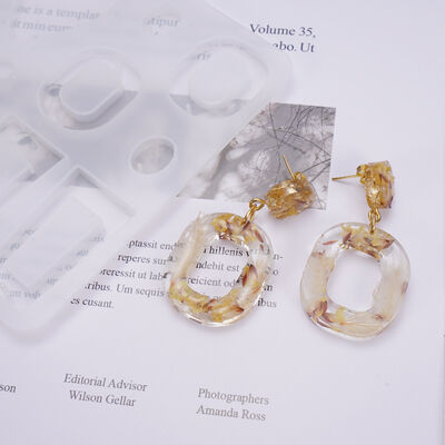 DIY crystal drop glue mold earrings pendant jewelry earrings multiple styles full board mirror silicone mold