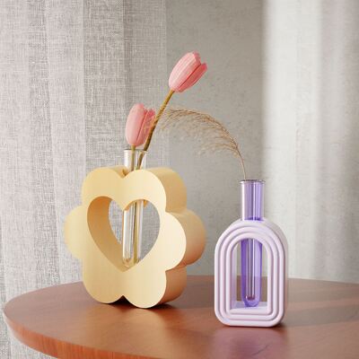 DIY dropper love arch flower vase silicone mold heart-shaped flower vase branch hydroponic flower vase ornament table mold