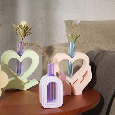 DIY dropper love arch flower vase silicone mold heart-shaped flower vase branch hydroponic flower vase ornament table mold
