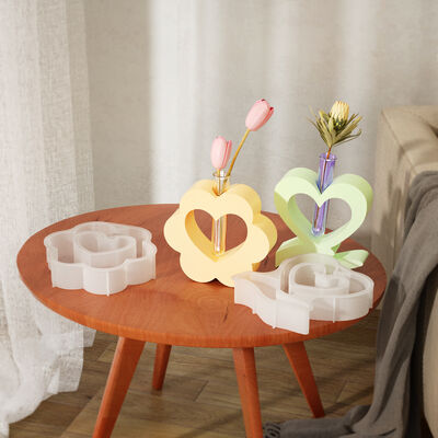 DIY dropper love arch flower vase silicone mold heart-shaped flower vase branch hydroponic flower vase ornament table mold