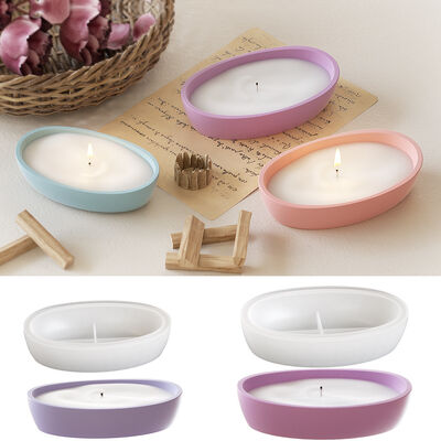 Dropping glue oval boat flowerpot silicone mold DIY gypsum storage bowl candle cup container ornament grinding