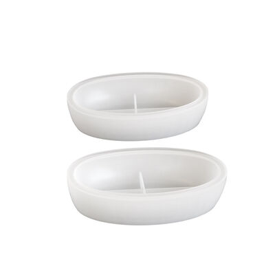 Dropping glue oval boat flowerpot silicone mold DIY gypsum storage bowl candle cup container ornament grinding