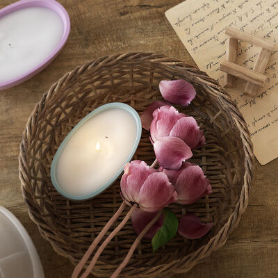Dropping glue oval boat flowerpot silicone mold DIY gypsum storage bowl candle cup container ornament grinding
