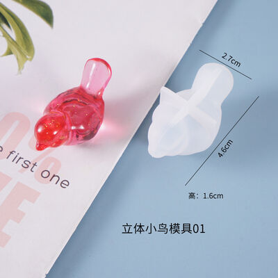 DIY crystal dropper mold simulation bird 3D pendant table cute creative silicone mold