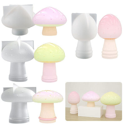 DIY Crystal Drip Glue Aromatherapy Gypsum Grinding Tools, 3D Mushroom Jewelry Pendant, Silicone Mold