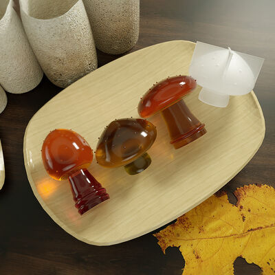 DIY Crystal Drip Glue Aromatherapy Gypsum Grinding Tools, 3D Mushroom Jewelry Pendant, Silicone Mold