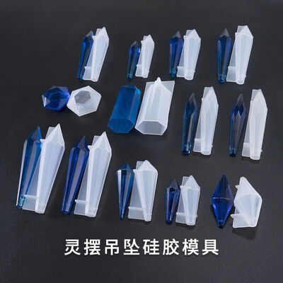 Crystal dropper mold DIY handmade multiple spiritual pendant high brightness pendant jewelry silicone mold