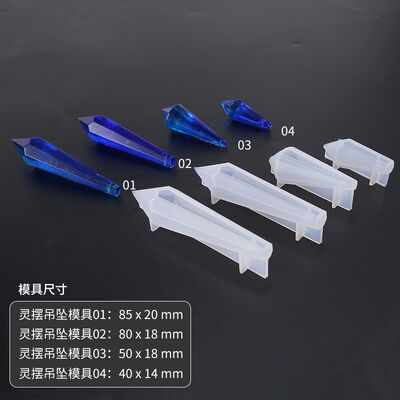 Crystal dropper mold DIY handmade multiple spiritual pendant high brightness pendant jewelry silicone mold