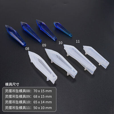 Crystal dropper mold DIY handmade multiple spiritual pendant high brightness pendant jewelry silicone mold