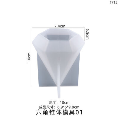 DIY crystal dropper mold cylindrical cone ring holder candle stand jewelry silicone mold
