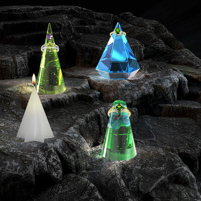 DIY crystal dropper mold cylindrical cone ring holder candle stand jewelry silicone mold