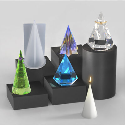 DIY crystal dropper mold cylindrical cone ring holder candle stand jewelry silicone mold