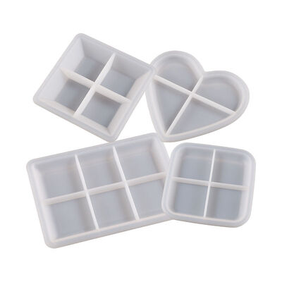 DIY drip glue crystal resin glue square heart rectangular dish plate decoration gypsum tray silicone mold
