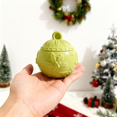 Embossed Berry Christmas Snowflake Storage Can Silicone Mold DIY Aromatherapy Gypsum Candle Cup Mold