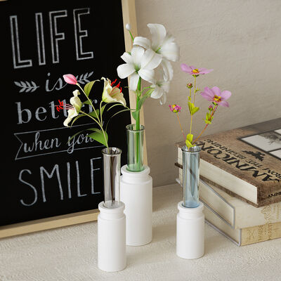 DIY dropper, circular vase, heart-shaped table, test tube hydroponic flower holder, candle holder, base, silicone mold
