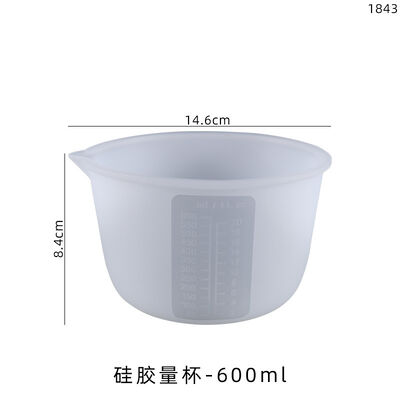 DIY crystal dropper resin mold 600ml with graduated silicone measuring cup baking cup