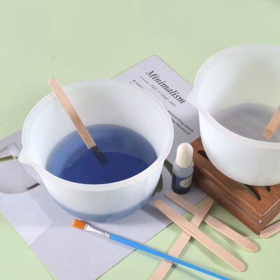 DIY crystal dropper resin mold 600ml with graduated silicone measuring cup baking cup