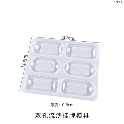 DIY Crystal Drip Glue Aromatherapy Gypsum Grinding Tools with Perforated Flowing Sand Earrings Pendant Silicone Mold Wholesale
