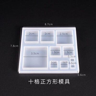 DIY crystal dropper mold snowflake square multi specification mold pendant hanging decoration silicone mold