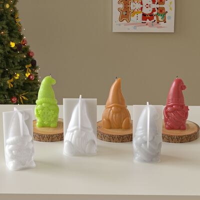 DIY Aromatherapy Gypsum Santa Claus Embracing Snowflakes, Embracing Christmas Trees, Faceless Elderly Candles, Silicone Mold