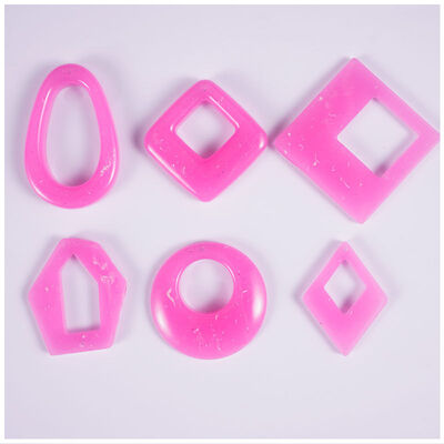 New DIY Crystal Dropping Mold Traditional 6-Grid Necklace Pendant Earrings Jewelry Silicone Mold One Piece dropshipping