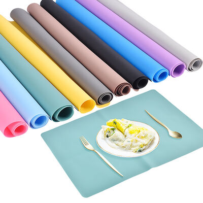 Pad de silicona rectangular agrandado, pad de mesa, película de silicona antideslizante DIY proceso de moldeo de pegamento por goteo, pad de goma