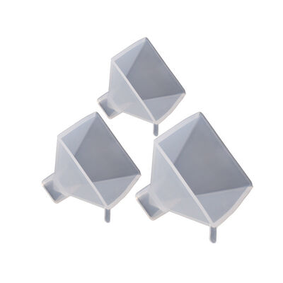 DIY cristal gotero resina torre de espejo de alta transparencia con apoyo torre triángulo molde decorativo de silicona