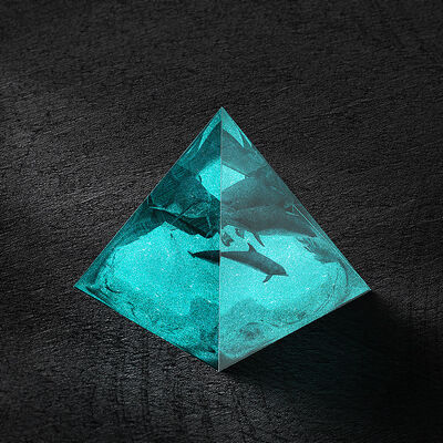 DIY cristal gotero resina torre de espejo de alta transparencia con apoyo torre triángulo molde decorativo de silicona