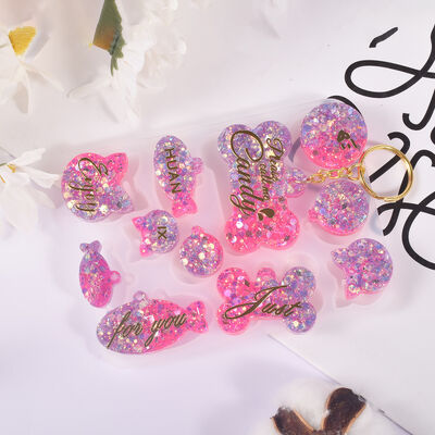 Crystal dropper DIY cat pet hanging fish dog bone anti loss nameplate pendant silicone mold