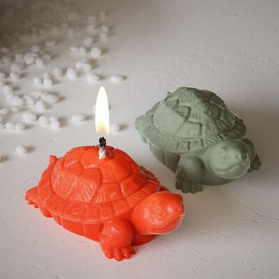DIY pegamento de caída 3D estereoscópico tamaño de tortuga molde de silicona aromaterapia yeso vela colgante molde de tortuga