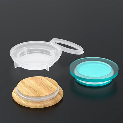 DIY crystal dropper mold, wooden cover sealing ring, resin silicone mold, leak proof source wholesale