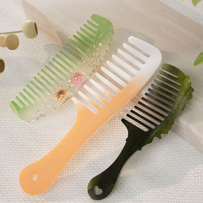 Crystal Drip Glue DIY Comb Mold Regular Comb Handmade 4 Long Short Crescent Combs Mirror Silicone Mold