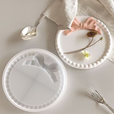 DIY Square Round Bow Bubble Bead Coaster Ins Wind Aromatherapy Gypsum Plate Silicone Mold
