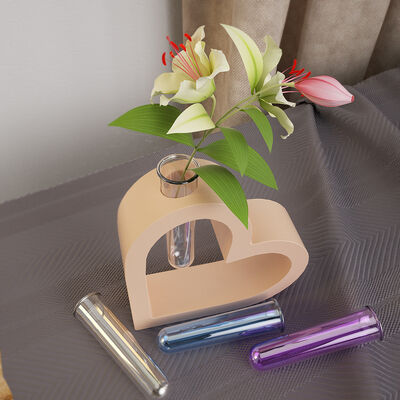 Crystal dropper love tube flower vase ornament DIY aromatherapy gypsum concrete flower arrangement silicone mold