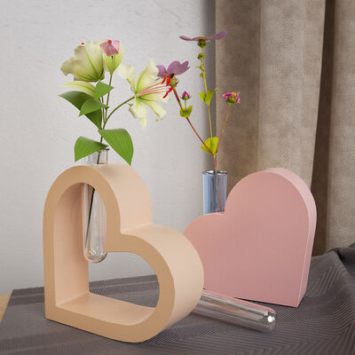 Crystal dropper love tube flower vase ornament DIY aromatherapy gypsum concrete flower arrangement silicone mold