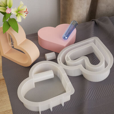 Crystal dropper love tube flower vase ornament DIY aromatherapy gypsum concrete flower arrangement silicone mold
