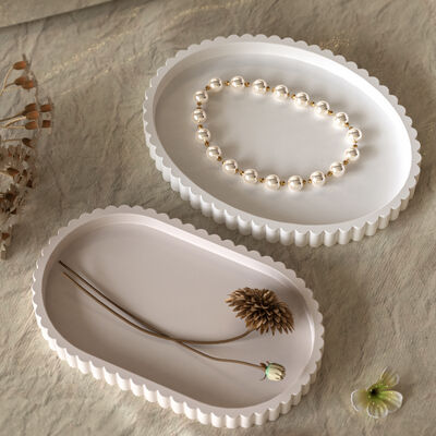 DIY circular stripe elliptical gear lace tray silicone mold aromatherapy resin gypsum mold