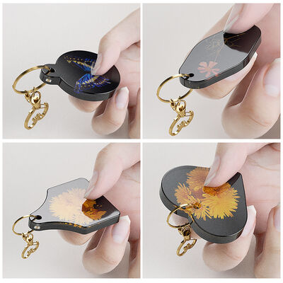 DIY crystal drop glue sweater necklace pendant, oval fan-shaped circular bone hanging, silicone mold