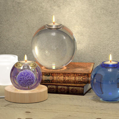 DIY Crystal Dropping Resin Mold Spherical Candlestick Pendant Mirror Silicone Mold Amazon