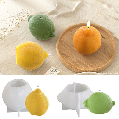 3D Lemon Gypsum Ornament Jewelry Silicone Mold DIY Aromatherapy Candle Dropping Mold Wholesale