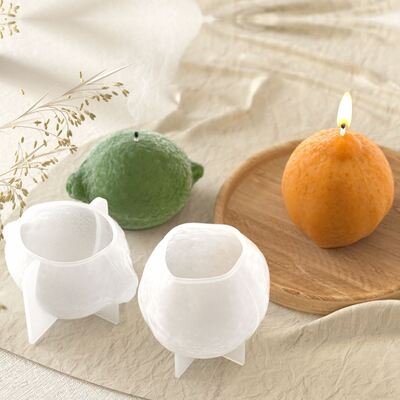 3D Lemon Gypsum Ornament Jewelry Silicone Mold DIY Aromatherapy Candle Dropping Mold Wholesale