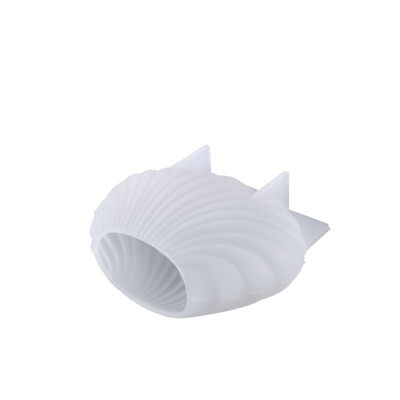 Molde de vela de concha de tamaño de gota DIY, molde de silicona con espejo de vela para aromaterapia en forma de abanico