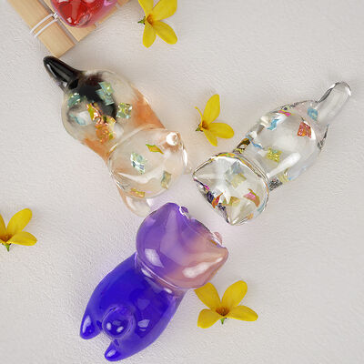DIY crystal dropper 3D 3D 3D 3D cute cat with cat back, keychain, pen holder, gypsum ornament, silicone mold