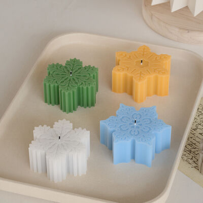 Decoraciones de cristal DIY flocones de nieve llavero aromaterapia vela de yeso adorno de Navidad molde de silicona