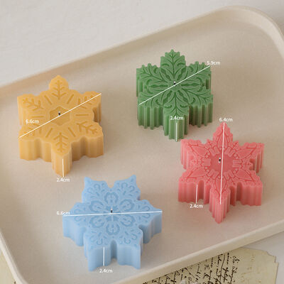 Decoraciones de cristal DIY flocones de nieve llavero aromaterapia vela de yeso adorno de Navidad molde de silicona