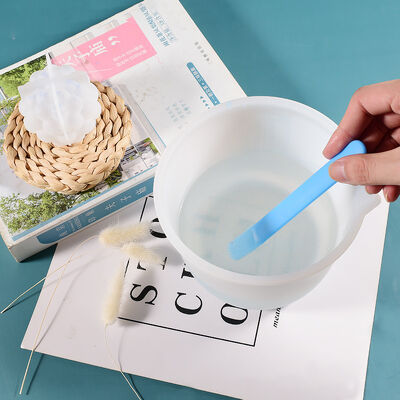 DIY crystal dropper resin mold 1000ml with graduated silicone measuring cup baking cup